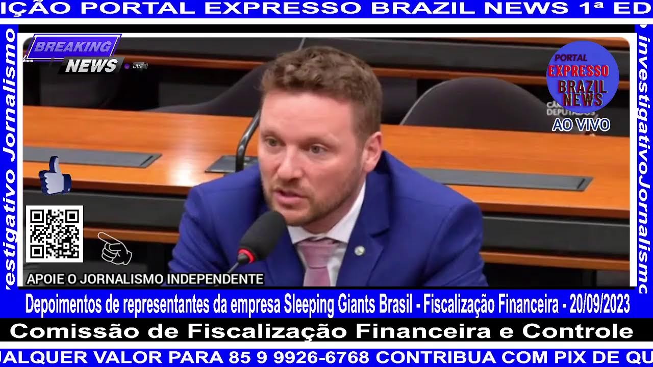 Depoimentos de representantes da empresa Sleeping Giants Brasil - Fiscalização Financeira - 20/09… - YouTube