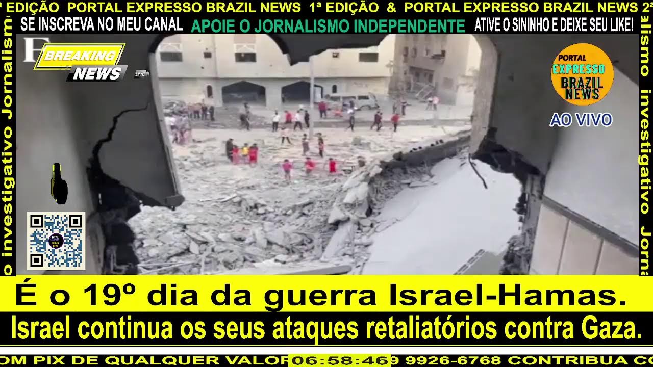 AO VIVO: É o 19º dia da guerra Israel-Hamas. - YouTube