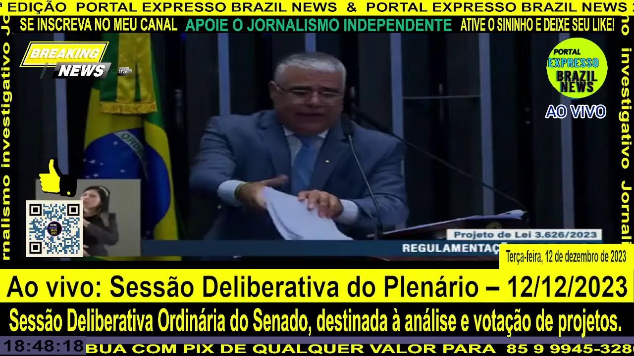 Ao vivo: Sessão Deliberativa do Plenário – 12/12/2023 - YouTube