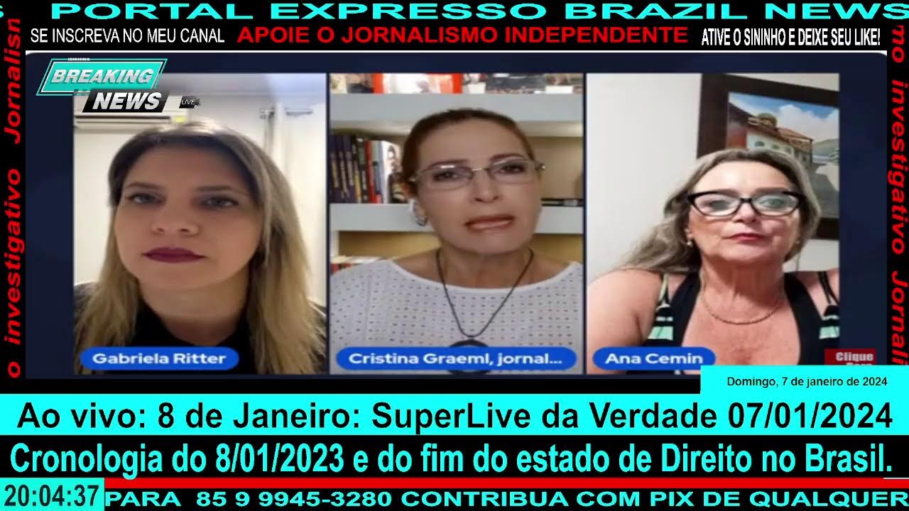 Ao vivo 8 de Janeiro: SuperLive da Verdade 07/01/2024 - YouTube