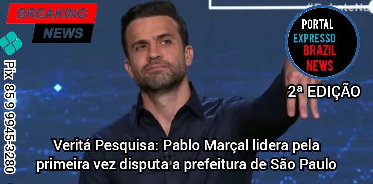 Veritá Pesquisa: Pablo Marçal lidera pela primeira vez disputa a prefeitura de São Paulo