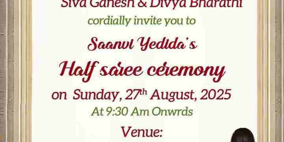 Create Half Saree Function Invitation Online Free